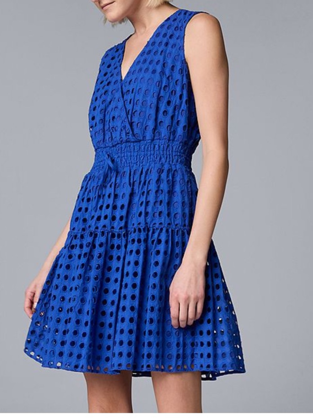 XL Vera Wang Smocked Short Dress